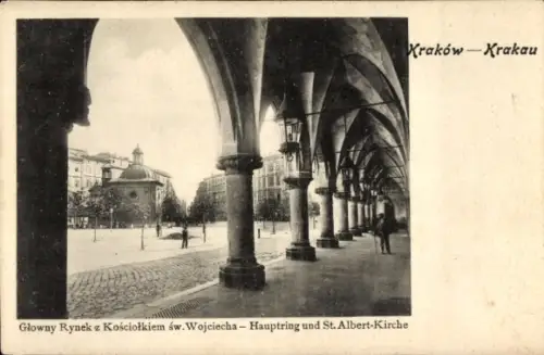 Ak Kraków Krakau Polen, Hauptring, St. Albert-Kirche