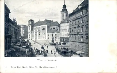 Ak Wien 1 Innere Stadt, Freyung, Platz, Marktstände