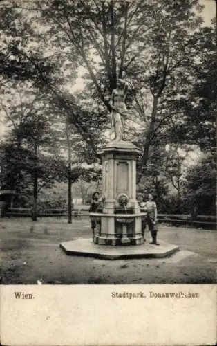 Ak Wien 1 Innere Stadt, Volksgarten, Stadtpark, Donauweibchenbrunnen