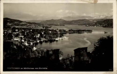 Ak Pörtschach am Wörther See Kärnten, PORTSCHACH am Wörthersee, Landschaftsaufnahme, Gloriette, r