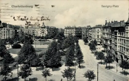 Ak Berlin Charlottenburg, Savigny-Platz
