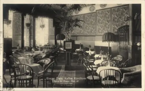 Ak Berlin Wilmersdorf, Prager Diele, Kaffee Konditorei, Prager Platz