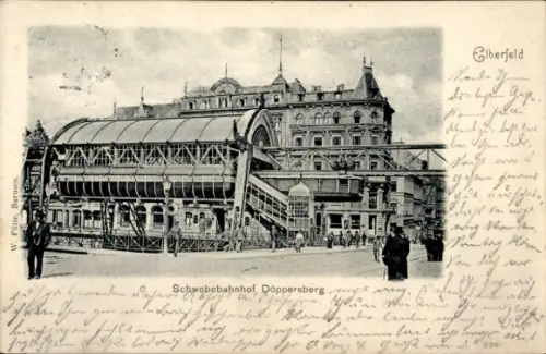 Ak Elberfeld Wuppertal, Schwebebahnhof Döppersberg