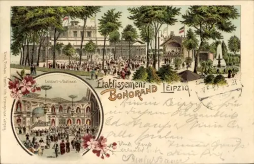 Litho Leipzig in Sachsen, Etablissement Bonorand, Konzert und Ballsaal