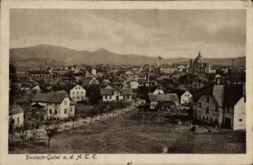 Ak Jablonné v Podještědí Deutsch Gabel Region Reichenberg, Gesamtansicht