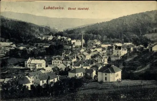 Ak Luhačovice Bad Luhatschowitz Region Zlin,  Obvod lázeňský, Landschaft, Häuser, Bäume
