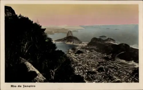 Ak Rio de Janeiro Brasilien, Blick auf  Küstenlandschaft, Stadtansicht