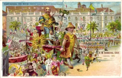 Ak Karneval, Festzug, Menschen in Kostümen