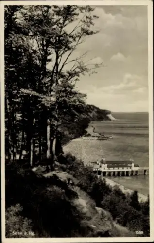 Ak Ostseebad Sellin auf Rügen, Blick aufs Meer