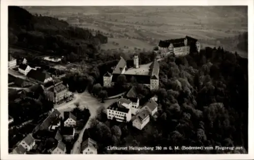 Ak Heiligenberg im Bodenseekreis Baden, Luftaufnahme,  Bodensee, Flugzeugperspektive