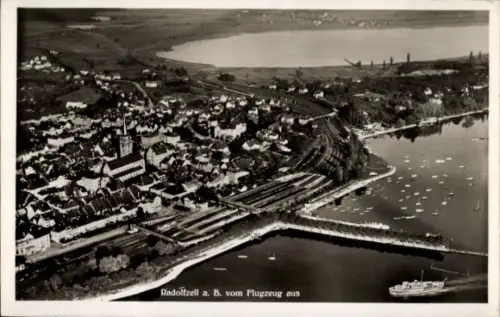 Ak Radolfzell am Bodensee, Luftaufnahme