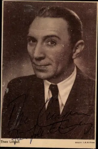 Ak Schauspieler Theo Lingen, Portrait, Autogramm