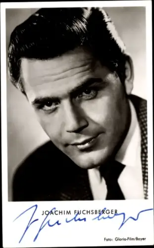 Ak Schauspieler Joachim Fuchsberger, Portrait, Gloria Film, Autogramm