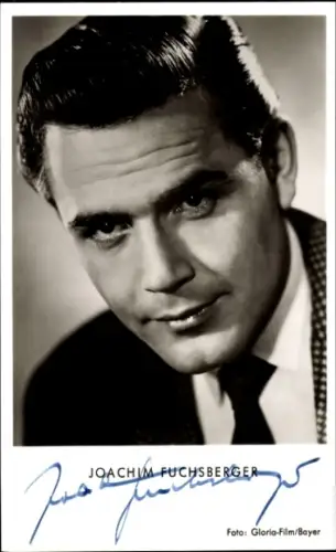 Ak Schauspieler Joachim Fuchsberger, Portrait, Gloria Film, Autogramm