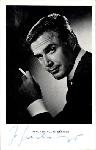 Ak Schauspieler Joachim Fuchsberger, Portrait, Zigarette rauchend