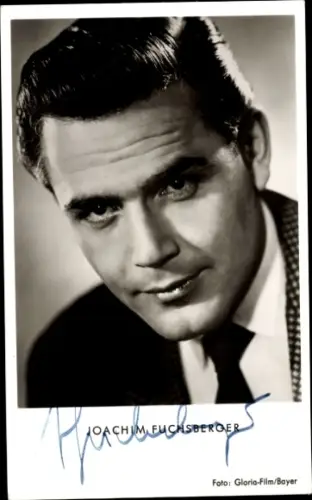 Ak Schauspieler Joachim Fuchsberger, Portrait, Gloria Film, Autogramm