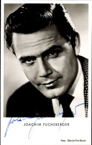 Ak Schauspieler Joachim Fuchsberger, Portrait, Gloria Film, Autogramm