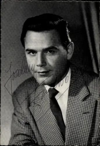 Ak Schauspieler Joachim Fuchsberger, Portrait, Autogramm