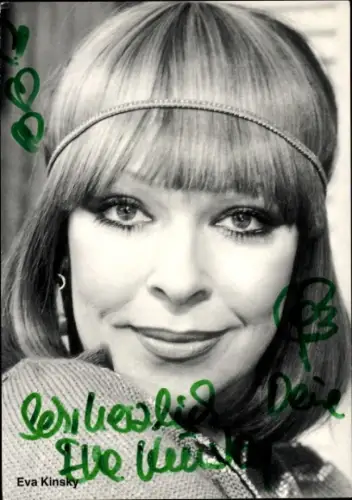 Ak Schauspielerin Eva Kinsky, Portrait, Autogramm