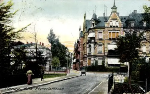 Ak Hanau am Main, Hain-Rückertstraße