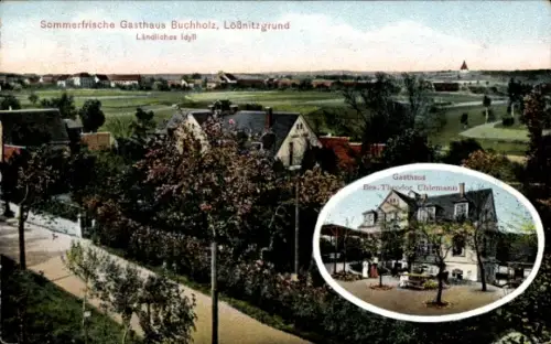 Ak Lößnitz Radebeul Sachsen, Gasthaus Buchholz, Lößnitzgrund