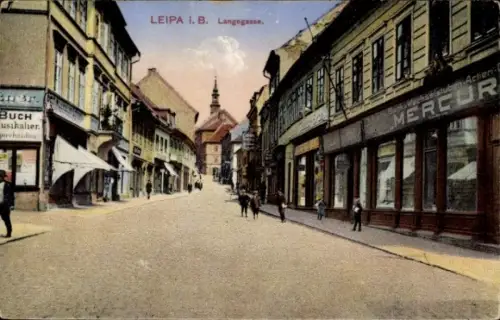 Ak Lípa Leipa Region Königgrätz, Langegasse