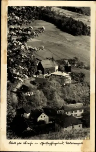 Ak Kryštofovo Údolí Christofsgrund Riesengebirge Region Reichenberg, Teilansicht, Kirche