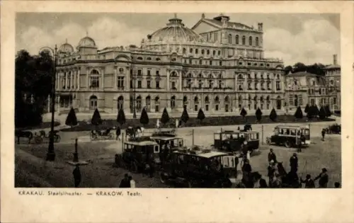 Ak Kraków Krakau Polen, Staatstheater
