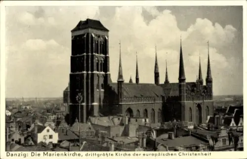 Ak Gdańsk Danzig, St Marienkirche