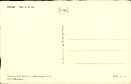 Ak Gdańsk Danzig, Marienkirche