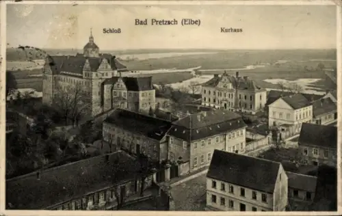 Ak Pretzsch an der Elbe Bad Schmiedeberg, Schloss, Kurhaus