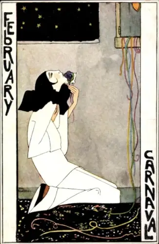 Künstler Ak Cramer, Rie, Februar, Karneval, Allegorie