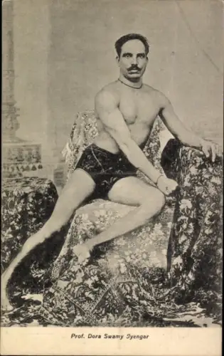 Ak Professor Dora Swamy Iyengar, Doreswamy Iyengar, Porträt