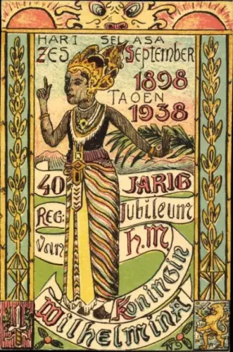 Ak 40 jarig Reg.-Jubileun van Koningin Wilhelmina