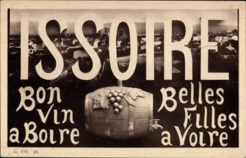 CPA Issoire Puy de Dôme, Bon Vin a Boure