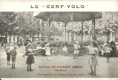 Ak Le Cerf Volo, Kinder spielen mit Ringen, Match zwischen Bosland und Leynaud