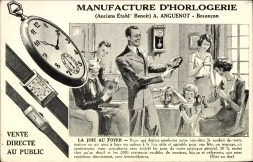 Ak Manufacture d'Horlogerie, A. Anguenot, Besancon, Uhrenmanufaktur