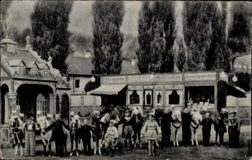 Ak Berlin, Schaefer's Märchenstadt Liliput, Schausteller