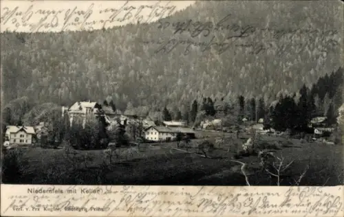 Ak Niedernfels Marquartstein in Oberbayern, Niedernfels mit Keller, Landschaft, Fotografie von Pr