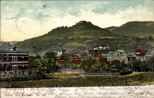 Ak Blankenburg am Harz, Blick auf  Hügel im Hintergrund, farbige , Verlag Max Kaestner