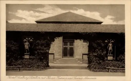 Ak Saalburg Bad Homburg vor der Höhe Hessen, Römerkastell Kastell Saalburg, Kastell  Kaiser Hadri