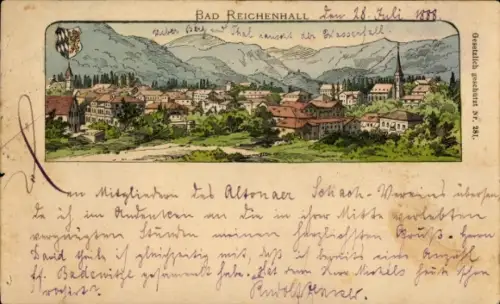 Vorläufer Litho Bad Reichenhall in Oberbayern, Gesamtansicht