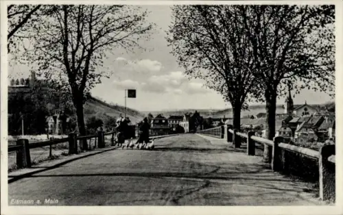 Ak Eltmann in Unterfranken, Brücke, Gesamtansicht