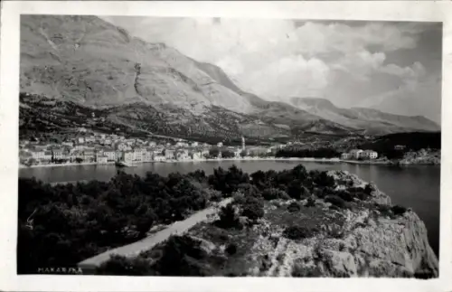 Ak Makarska Kroatien, Gesamtansicht