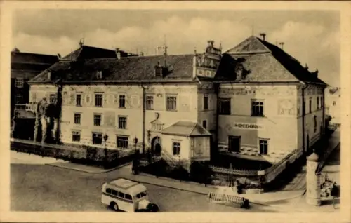 Ak Prostějov Proßnitz Region Olmütz, Schloss  Bus,  Architektur