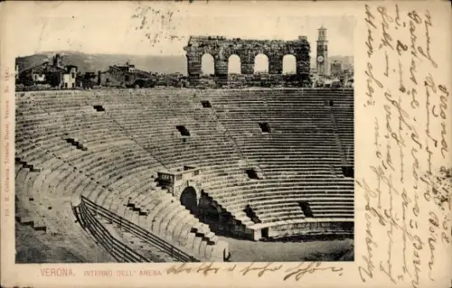 Ak Verona Veneto, Arena von  Innenansicht,  Architektur, 