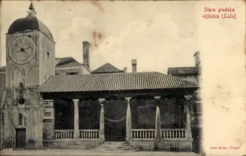 Ak Trogir Kroatien, Stara gradska vijičnica, Uhrturm, Ivan Belas, Trogir