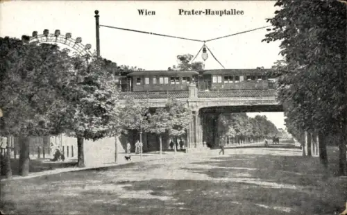 Ak Wien 2 Leopoldstadt, Prater, Hauptallee