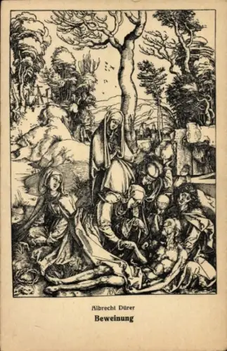 Künstler Ak Dürer, Albrecht, Beweinung, Toter Jesus nach der Kreuzigung