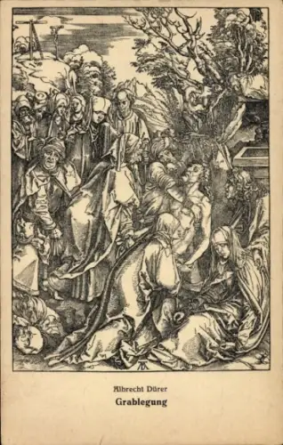Künstler Ak Dürer, Albrecht, Grablegung, Jesus nach der Kreuzigung